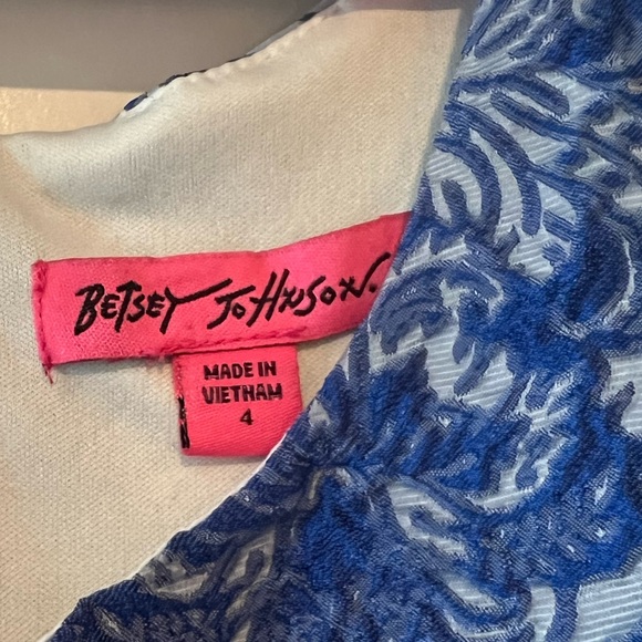Betsey Johnson blue baroque jacquard cocktail dress - Picture 3 of 8